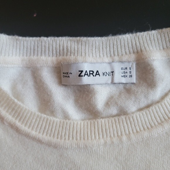 Zara Knit Sweater Cropped Size Small - Picture 5 of 8